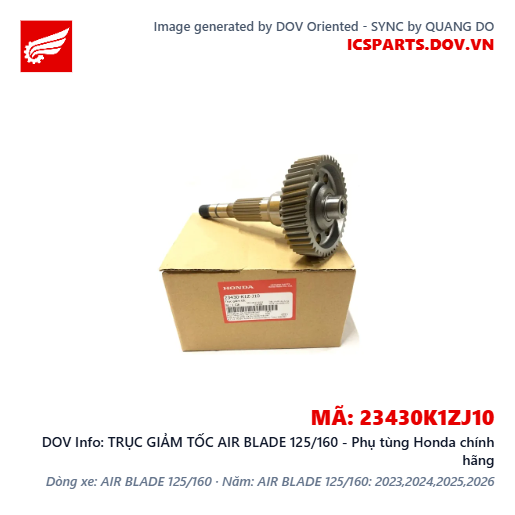 TRỤC GIẢM TỐC AIR BLADE 125/160 - Phụ tùng Honda chính hãng