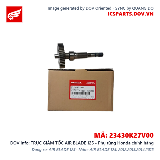 TRỤC GIẢM TỐC AIR BLADE 125 - Phụ tùng Honda chính hãng