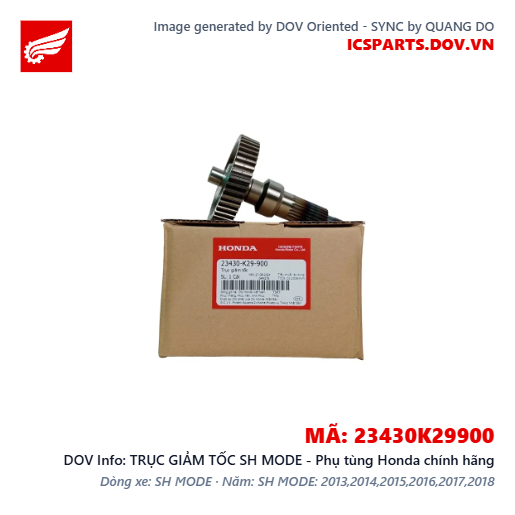 TRỤC GIẢM TỐC SH MODE - Phụ tùng Honda chính hãng