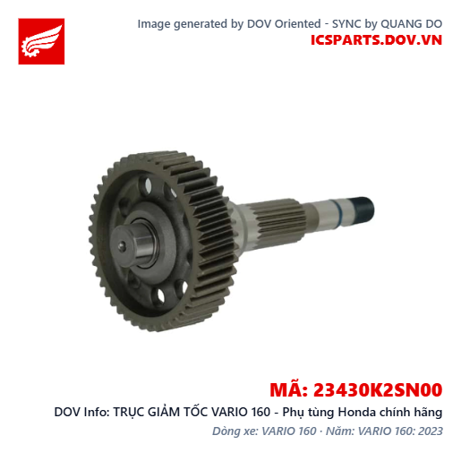 TRỤC GIẢM TỐC VARIO 160 - Phụ tùng Honda chính hãng
