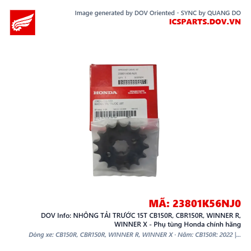 NHÔNG TẢI TRƯỚC 15T CB150R, CBR150R, WINNER R, WINNER X - Phụ tùng Honda chính hãng