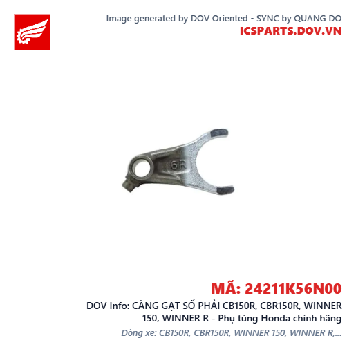 CÀNG GẠT SỐ PHẢI CB150R, CBR150R, WINNER 150, WINNER R - Phụ tùng Honda chính hãng
