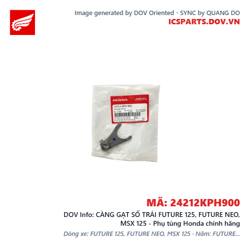 CÀNG GẠT SỐ TRÁI FUTURE 125, FUTURE NEO, MSX 125 - Phụ tùng Honda chính hãng
