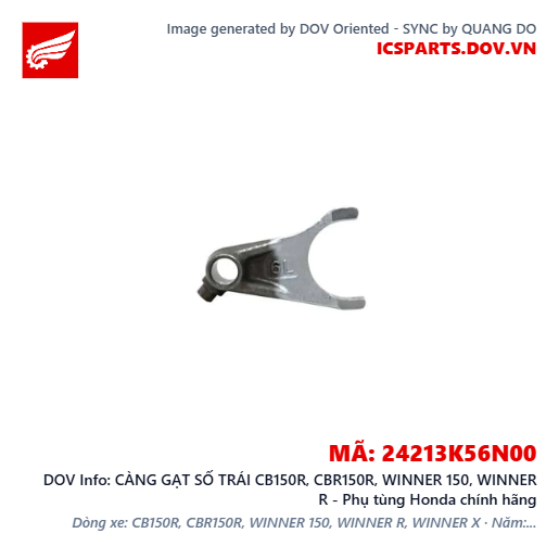 CÀNG GẠT SỐ TRÁI CB150R, CBR150R, WINNER 150, WINNER R - Phụ tùng Honda chính hãng