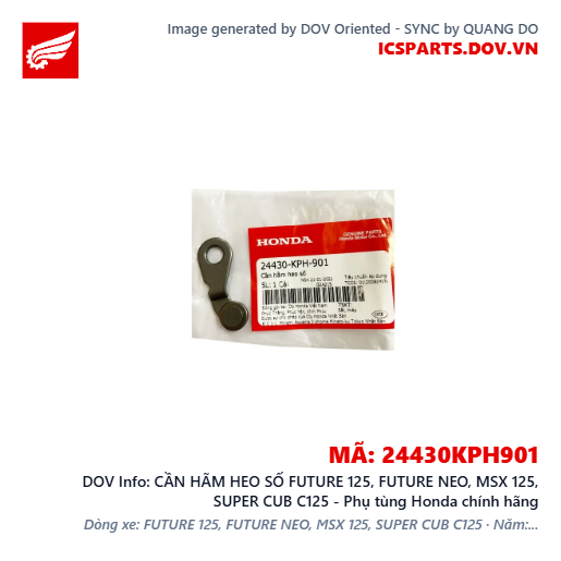 CẦN HÃM HEO SỐ FUTURE 125, FUTURE NEO, MSX 125, SUPER CUB C125 - Phụ tùng Honda chính hãng
