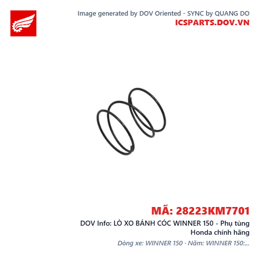 LÒ XO BÁNH CÓC WINNER 150 - Phụ tùng Honda chính hãng