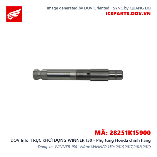 TRỤC KHỞI ĐỘNG WINNER 150 - Phụ tùng Honda chính hãng