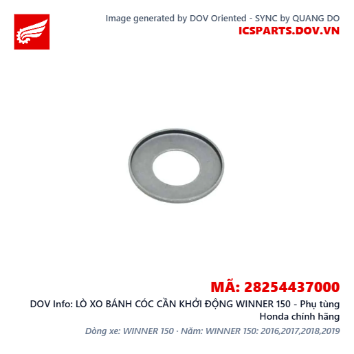 LÒ XO BÁNH CÓC CẦN KHỞI ĐỘNG WINNER 150 - Phụ tùng Honda chính hãng