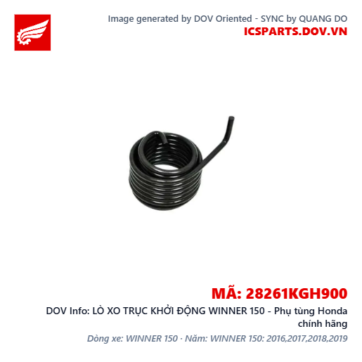 LÒ XO TRỤC KHỞI ĐỘNG WINNER 150 - Phụ tùng Honda chính hãng