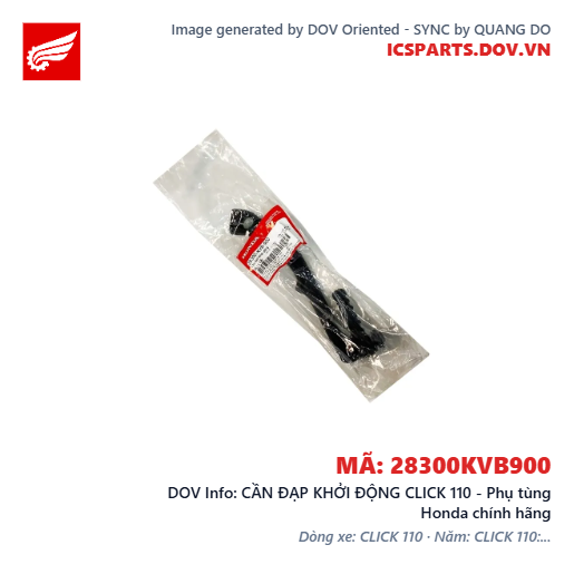 CẦN ĐẠP KHỞI ĐỘNG CLICK 110 - Phụ tùng Honda chính hãng