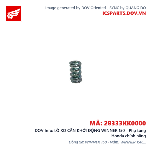 LÒ XO CẦN KHỞI ĐỘNG WINNER 150 - Phụ tùng Honda chính hãng
