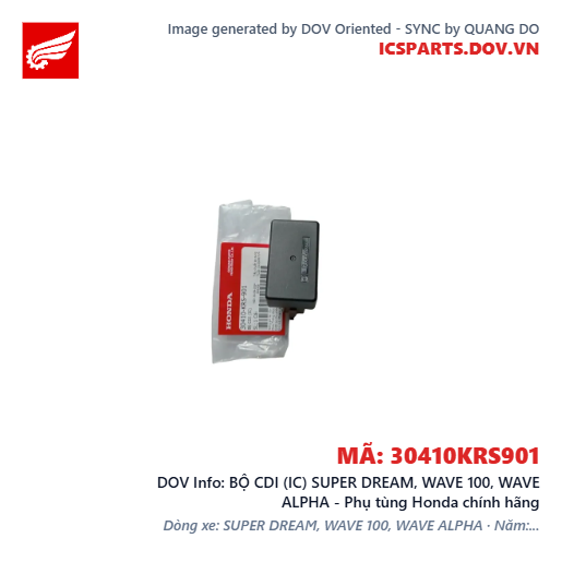 BỘ CDI (IC) SUPER DREAM, WAVE 100, WAVE ALPHA - Phụ tùng Honda chính hãng