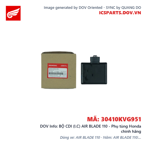 BỘ CDI (I.C) AIR BLADE 110 - Phụ tùng Honda chính hãng