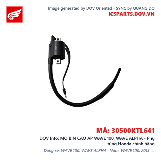 MÔ BIN CAO ÁP WAVE 100, WAVE ALPHA - Phụ tùng Honda chính hãng