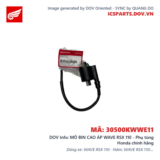 MÔ BIN CAO ÁP WAVE RSX 110 - Phụ tùng Honda chính hãng