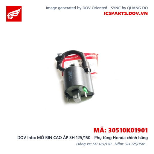 MÔ BIN CAO ÁP SH 125/150 - Phụ tùng Honda chính hãng
