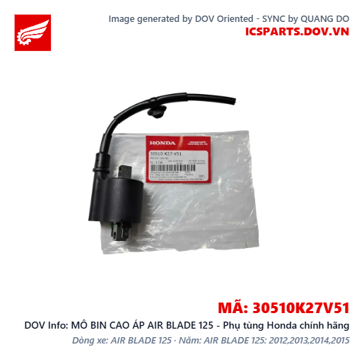 MÔ BIN CAO ÁP AIR BLADE 125 - Phụ tùng Honda chính hãng