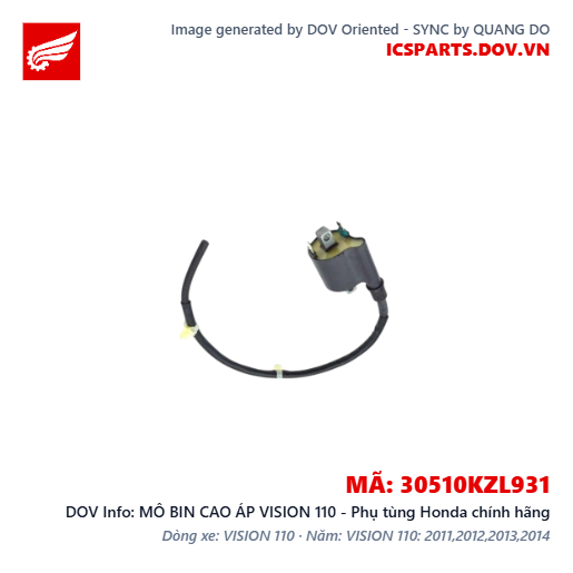 MÔ BIN CAO ÁP VISION 110 - Phụ tùng Honda chính hãng