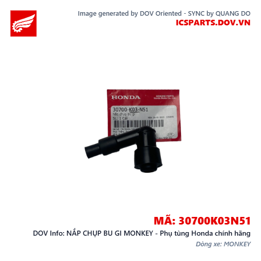 NẮP CHỤP BU GI MONKEY - Phụ tùng Honda chính hãng