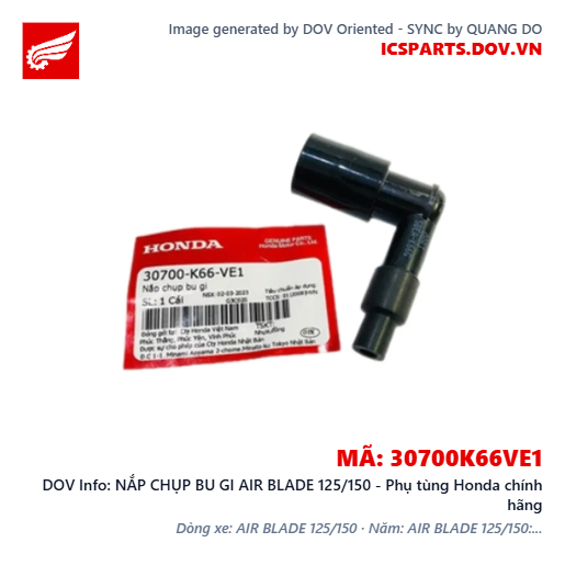 NẮP CHỤP BU GI AIR BLADE 125/150 - Phụ tùng Honda chính hãng