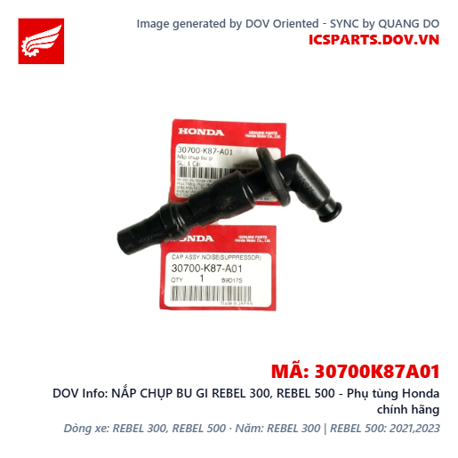 NẮP CHỤP BU GI REBEL 300, REBEL 500 - Phụ tùng Honda chính hãng