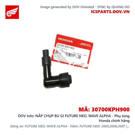 NẮP CHỤP BU GI FUTURE NEO, WAVE ALPHA - Phụ tùng Honda chính hãng