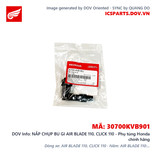 NẮP CHỤP BU GI AIR BLADE 110, CLICK 110 - Phụ tùng Honda chính hãng
