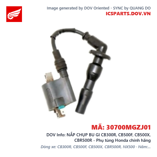 NẮP CHỤP BU GI CB300R, CB500F, CB500X, CBR500R - Phụ tùng Honda chính hãng