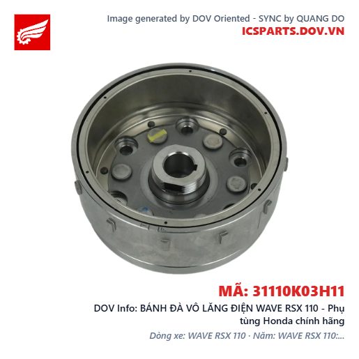 BÁNH ĐÀ VÔ LĂNG ĐIỆN WAVE RSX 110 - Phụ tùng Honda chính hãng