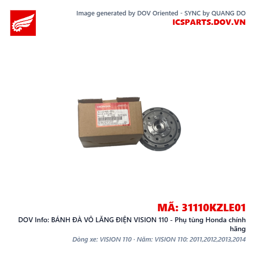 BÁNH ĐÀ VÔ LĂNG ĐIỆN VISION 110 - Phụ tùng Honda chính hãng
