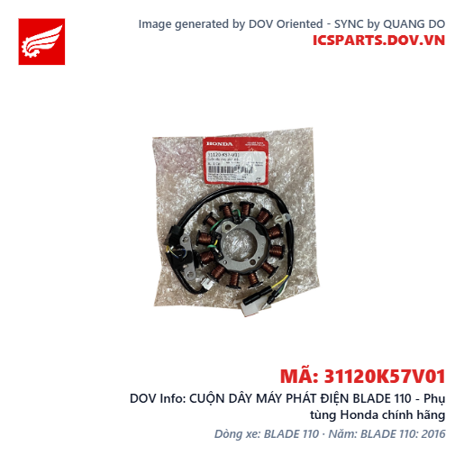 CUỘN DÂY MÁY PHÁT ĐIỆN BLADE 110 - Phụ tùng Honda chính hãng