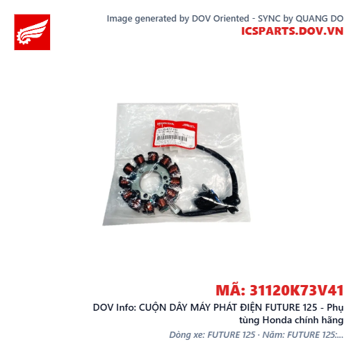 CUỘN DÂY MÁY PHÁT ĐIỆN FUTURE 125 - Phụ tùng Honda chính hãng