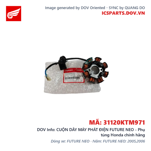 CUỘN DÂY MÁY PHÁT ĐIỆN FUTURE NEO - Phụ tùng Honda chính hãng