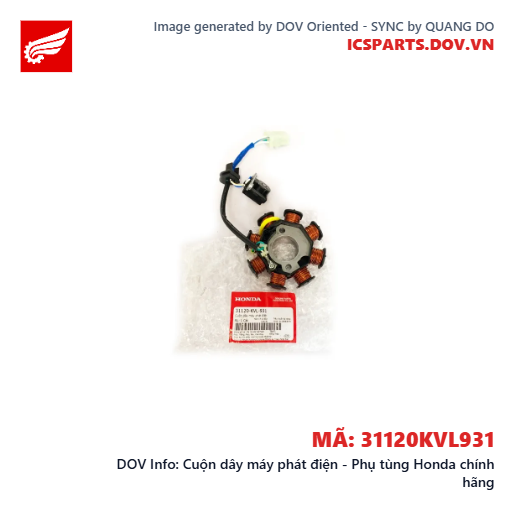 Cuộn dây máy phát điện - Phụ tùng Honda chính hãng