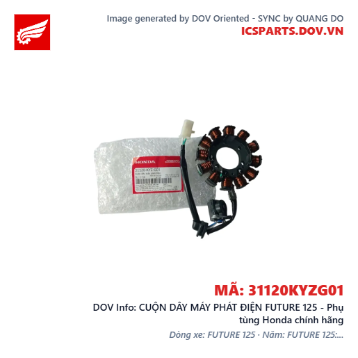 CUỘN DÂY MÁY PHÁT ĐIỆN FUTURE 125 - Phụ tùng Honda chính hãng