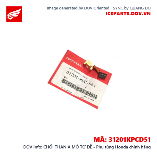 CHỔI THAN A MÔ TƠ ĐỀ - Phụ tùng Honda chính hãng
