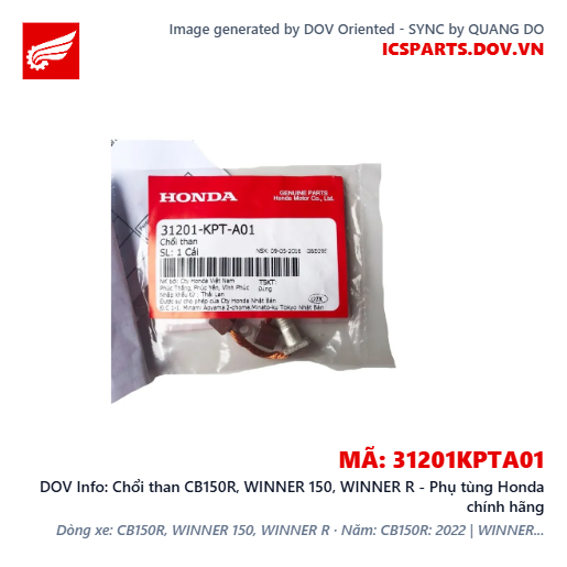 Chổi than CB150R, WINNER 150, WINNER R - Phụ tùng Honda chính hãng