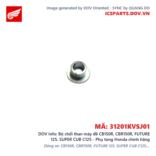 Bộ chổi than máy đề CB150R, CBR150R, FUTURE 125, SUPER CUB C125 - Phụ tùng Honda chính hãng