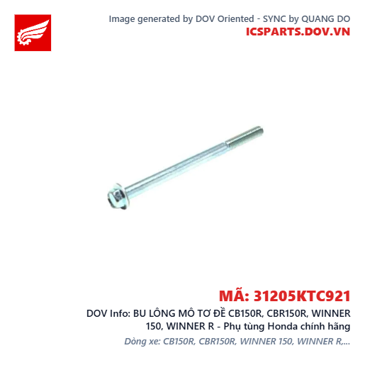 BU LÔNG MÔ TƠ ĐỀ CB150R, CBR150R, WINNER 150, WINNER R - Phụ tùng Honda chính hãng