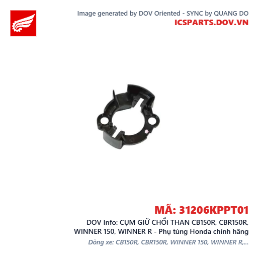 CỤM GIỮ CHỔI THAN CB150R, CBR150R, WINNER 150, WINNER R - Phụ tùng Honda chính hãng