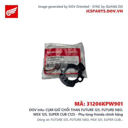 CỤM GIỮ CHỔI THAN FUTURE 125, FUTURE NEO, MSX 125, SUPER CUB C125 - Phụ tùng Honda chính hãng