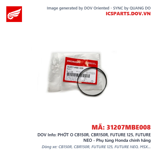 PHỚT O CB150R, CBR150R, FUTURE 125, FUTURE NEO - Phụ tùng Honda chính hãng