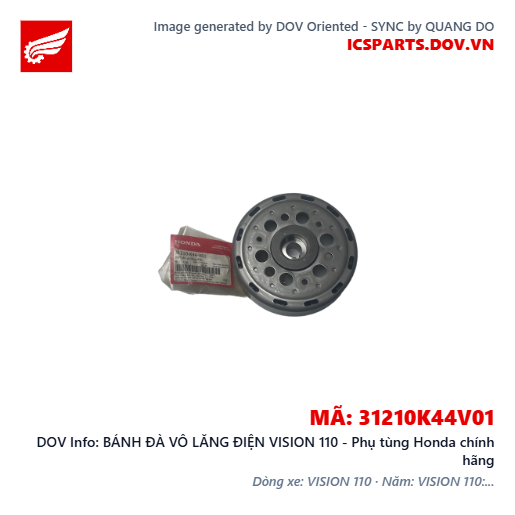 BÁNH ĐÀ VÔ LĂNG ĐIỆN VISION 110 - Phụ tùng Honda chính hãng