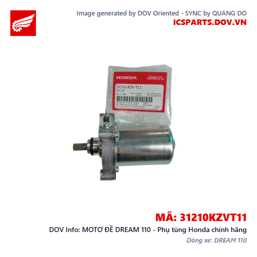 MOTƠ ĐỀ DREAM 110 - Phụ tùng Honda chính hãng