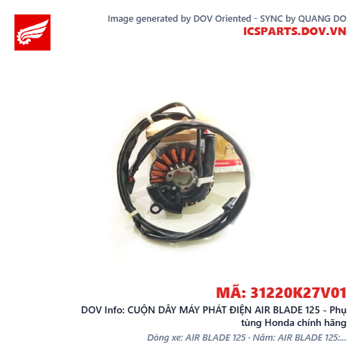 CUỘN DÂY MÁY PHÁT ĐIỆN AIR BLADE 125 - Phụ tùng Honda chính hãng