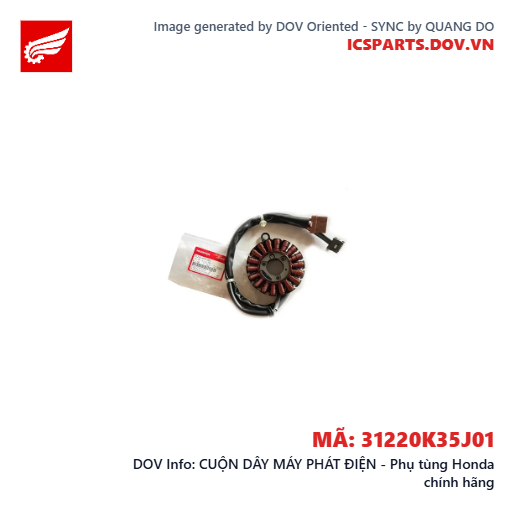 CUỘN DÂY MÁY PHÁT ĐIỆN - Phụ tùng Honda chính hãng