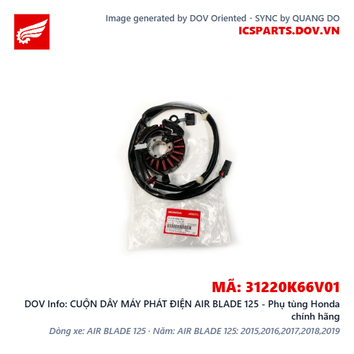 CUỘN DÂY MÁY PHÁT ĐIỆN AIR BLADE 125 - Phụ tùng Honda chính hãng