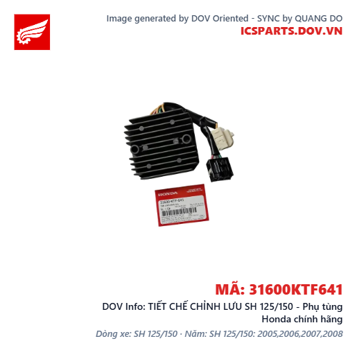 TIẾT CHẾ CHỈNH LƯU SH 125/150 - Phụ tùng Honda chính hãng