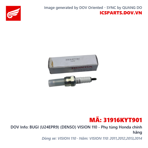BUGI (U24EPR9) (DENSO) VISION 110 - Phụ tùng Honda chính hãng