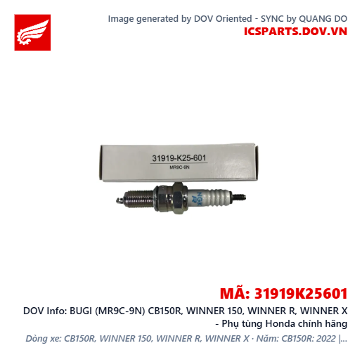 BUGI (MR9C-9N) CB150R, WINNER 150, WINNER R, WINNER X - Phụ tùng Honda chính hãng
